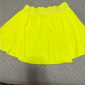 Lululemon Athletica Neon Yellow Skater Skirt